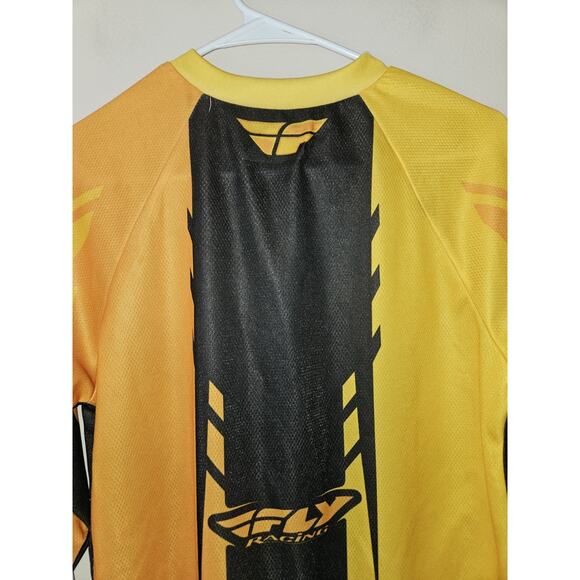 Fly Racing Motocross Jersey Yellow Black Youth Size Large - Picture 9 of 10